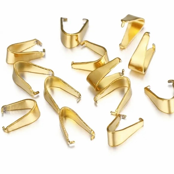🔴 5 for $10 ONE Jewelry Connector Clasp Gold Tone Stainless Steel - Picture 3 of 5